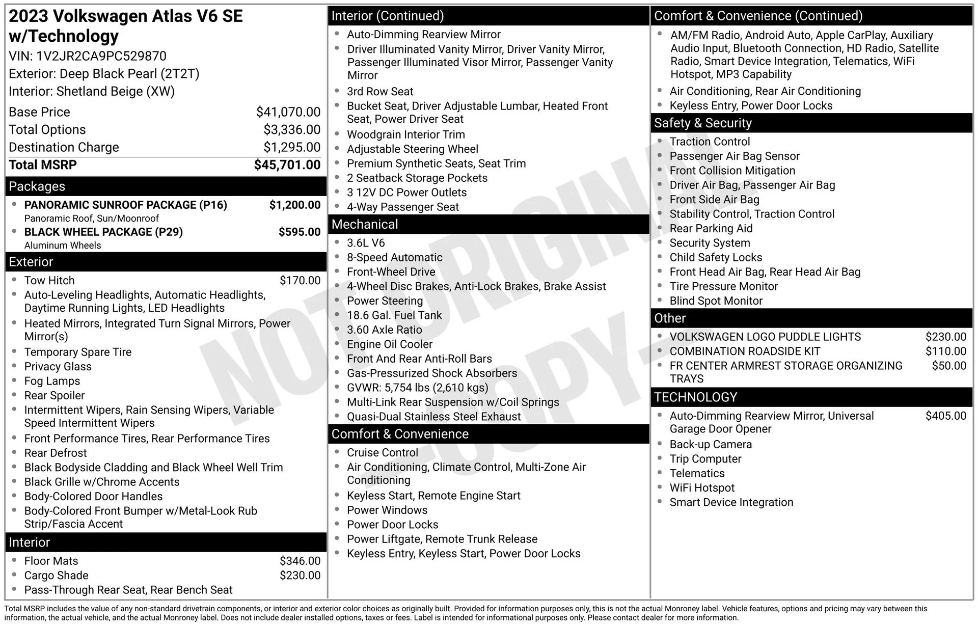 2023 Volkswagen Atlas 3.6L SE w/Tech's photo
