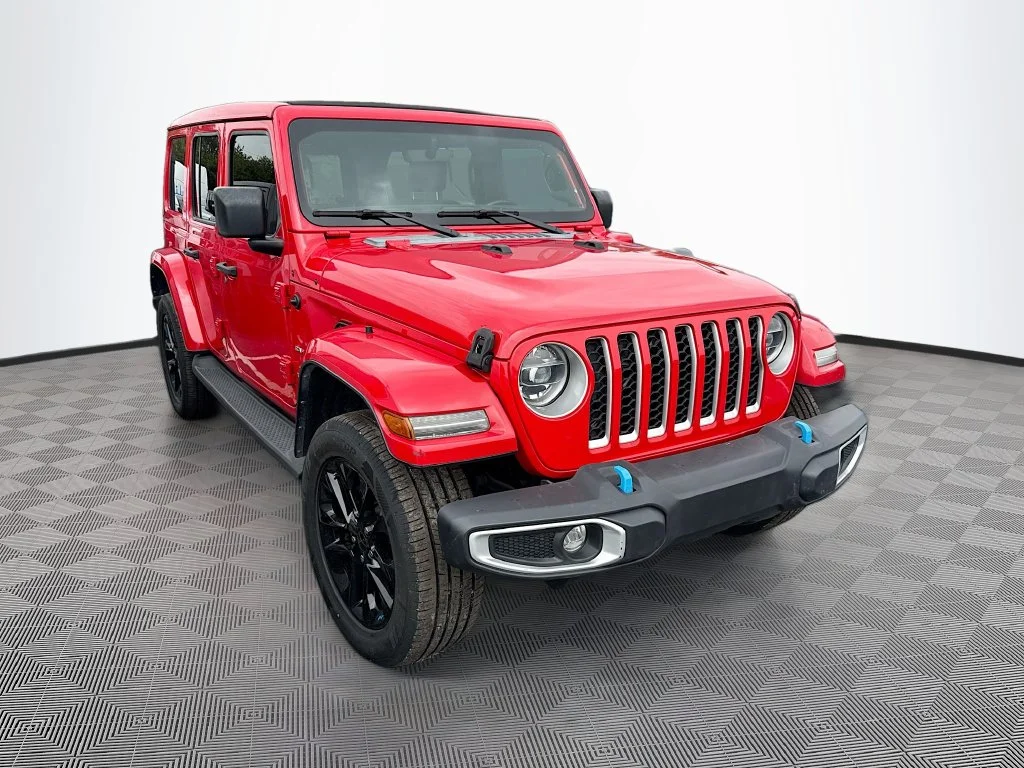 Used 2022 Red Jeep Unlimited Sahara 4xe image 4