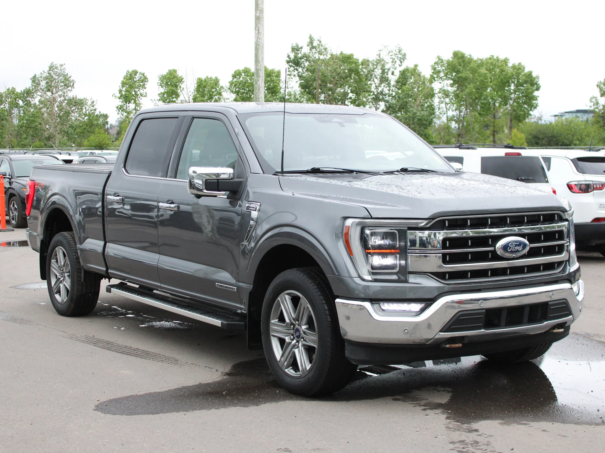 Used 2022 Grey Ford LARIAT * Hybrid V6 | 3M PPF | Remote Start | Adaptive Cruise | Tonneau Cover | Apple CarPlay image 8