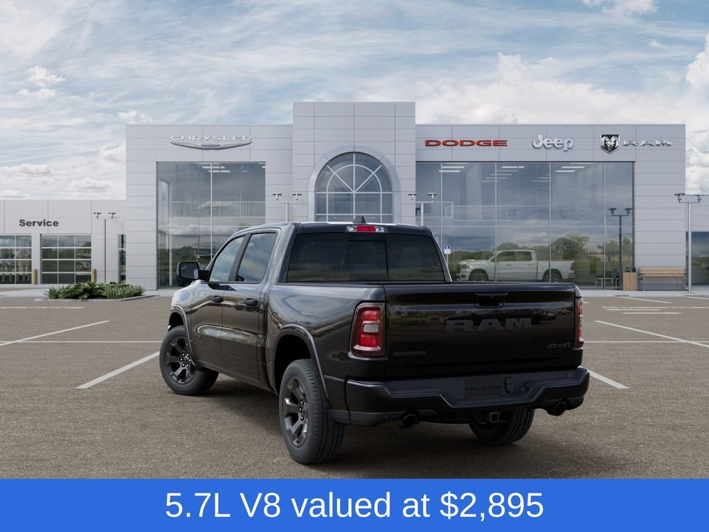 New 2026 Diamond Black Crystal Pearl-Coat Exterior Paint RAM Big Horn/Lone Star image 3