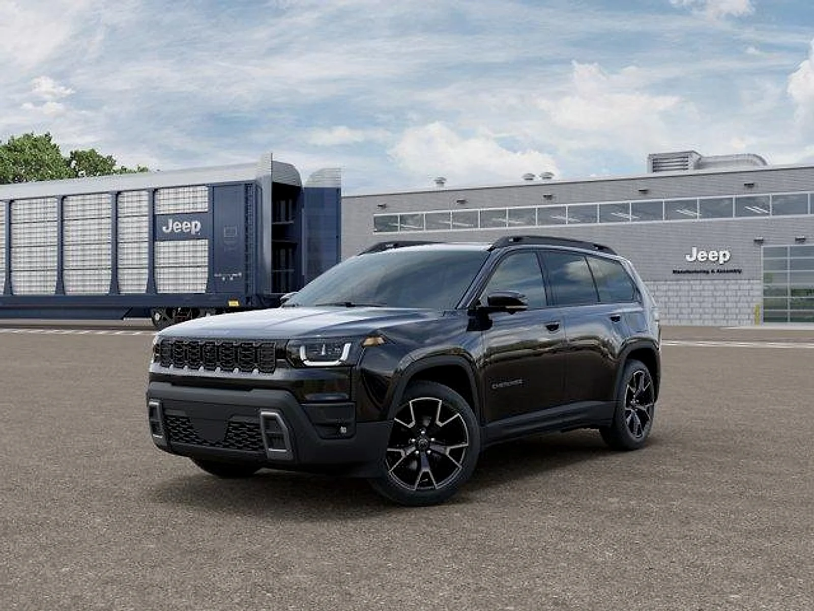 New 2026 Diamond Black Crystal Pearl-Coat Exterior Paint Jeep Overland 4x4 image 1