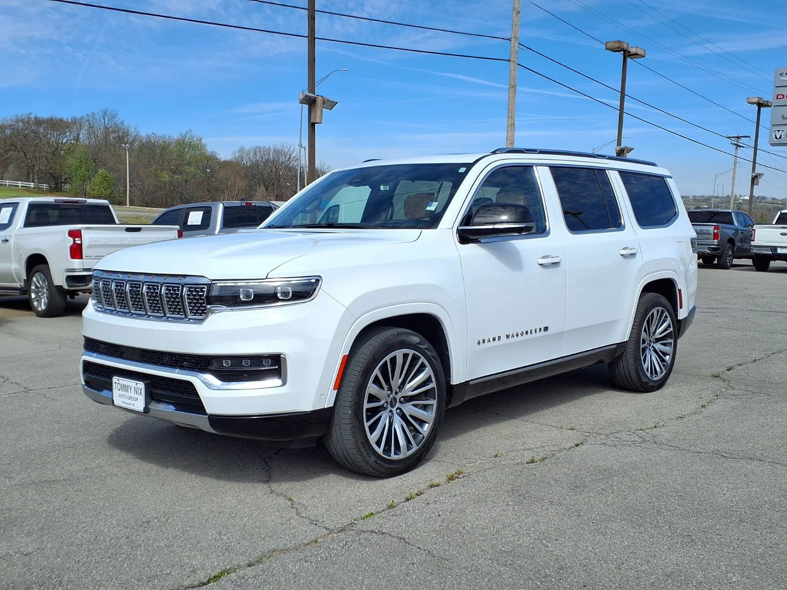 Used 2024 Bright White Clearcoat Jeep Series III image 1