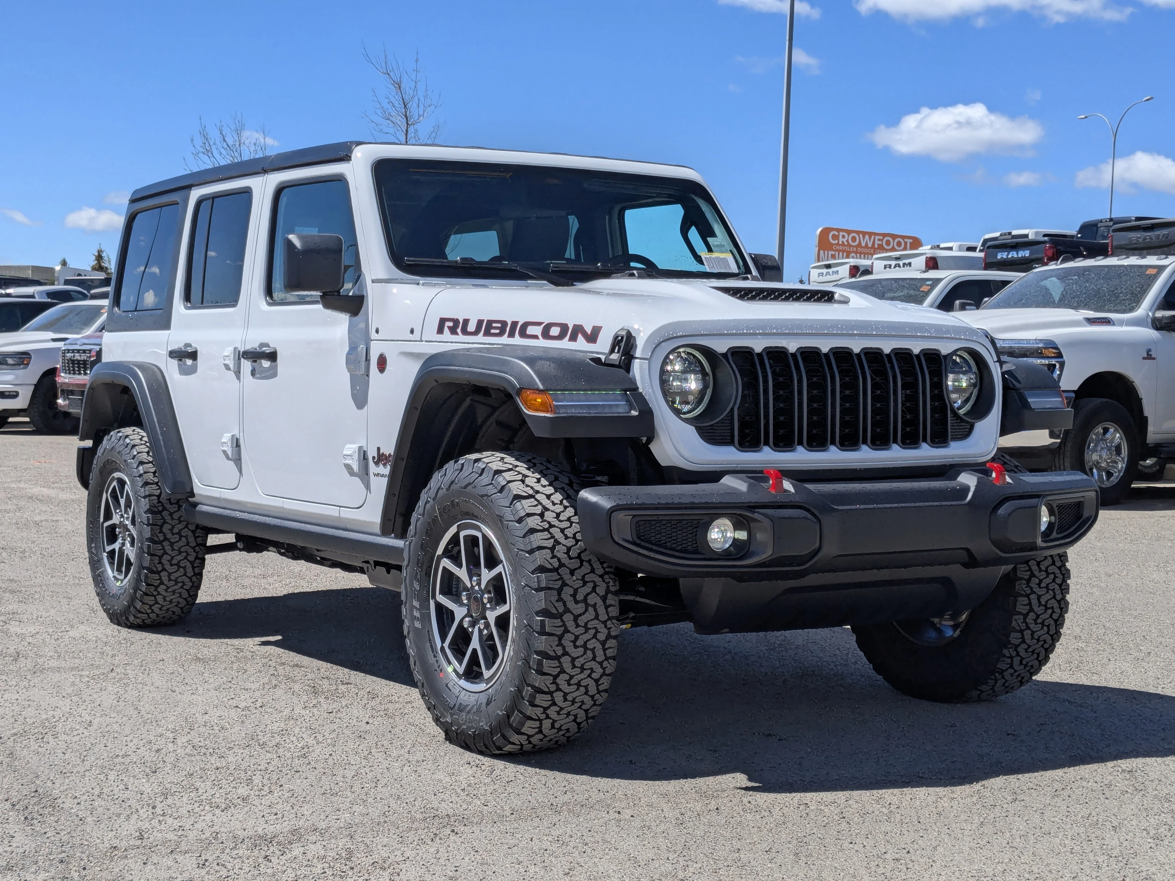 New 2026 White Jeep Rubicon - - 3.6L V6 - Nappa Leather - 3-Pc Hardtop - Steel Perf Hood - Safety & Conv Grps & More! image 2