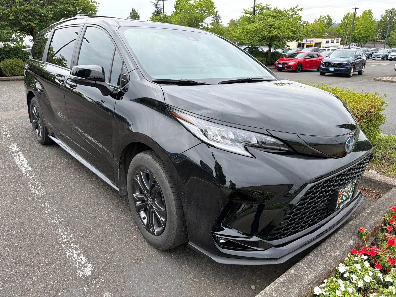 Used 2025 Midnight Black Metallic Toyota XSE 7 Passenger image 3