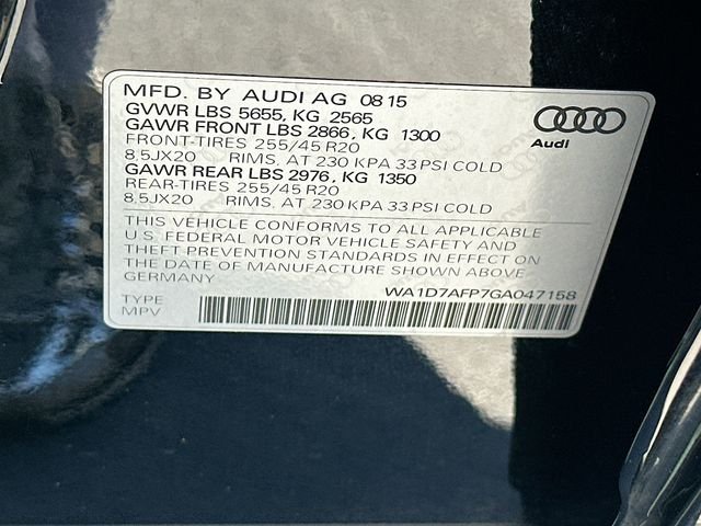 Certified Used 2016 Mythos Black Metallic Audi 3.0T Premium Plus image 33