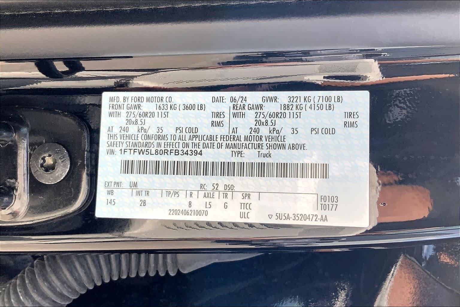 Certified Used 2024 Agate Black Metallic Ford LARIAT image 35