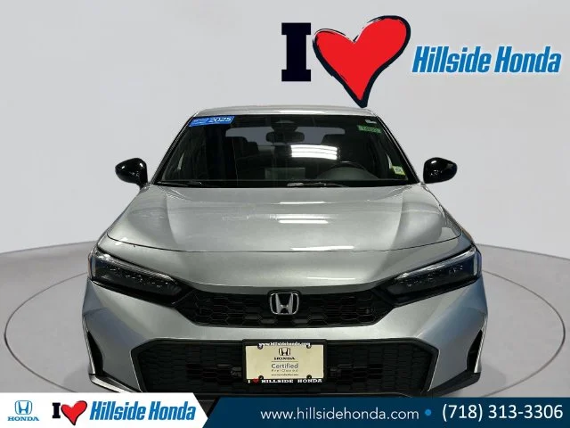 Certified Used 2025 Solar Silver Metallic Honda 4D SPORT image 8