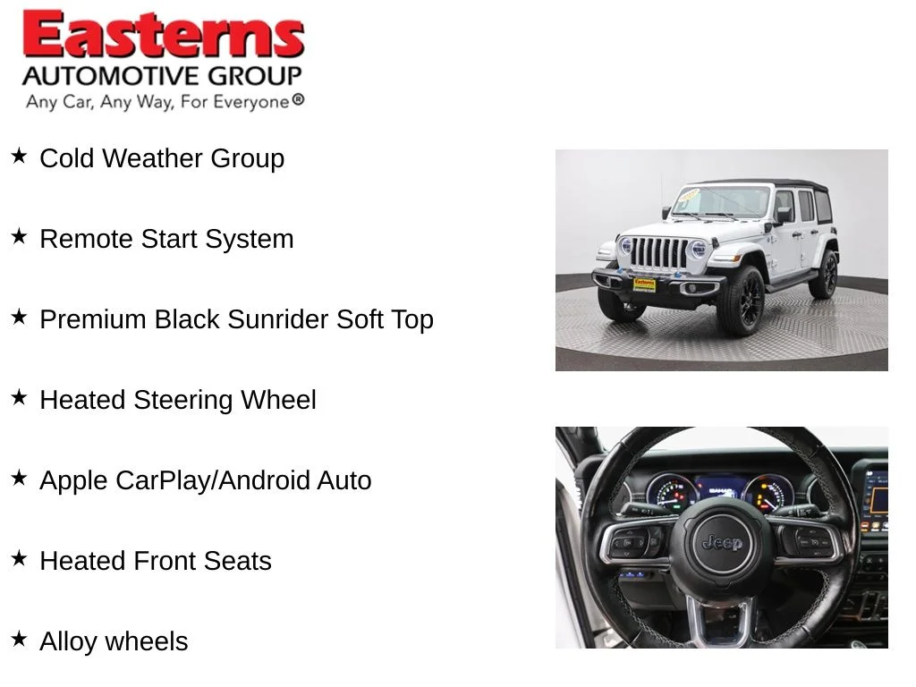 Used 2022 White Jeep Unlimited Sahara 4xe image 11
