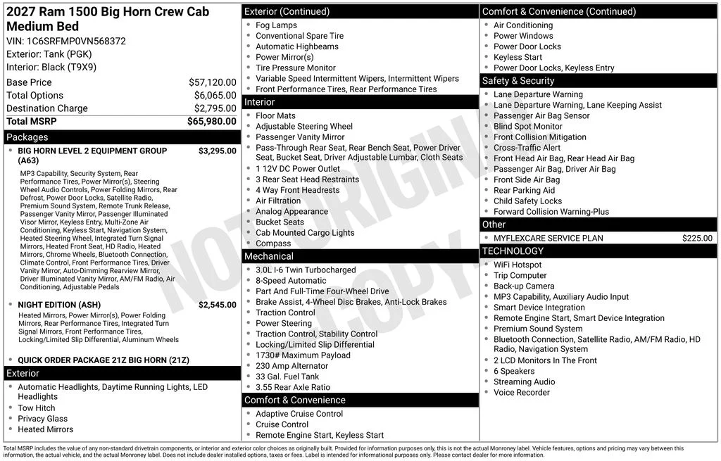 2027 RAM 1500