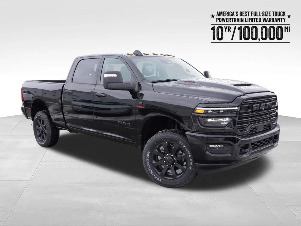 New 2026 Diamond Black Crystal Pearl-Coat Exterior Paint RAM Laramie image 1
