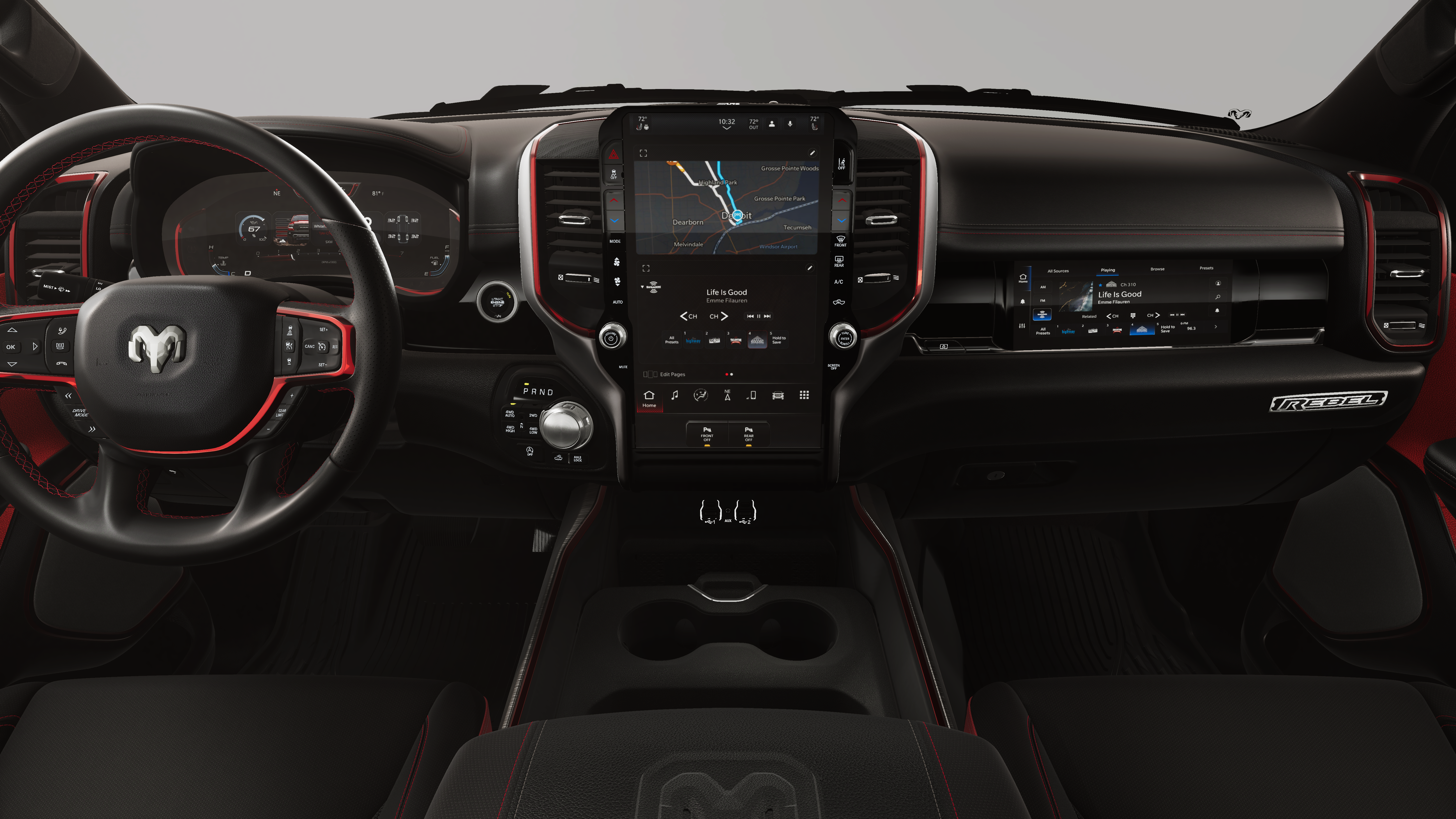 New 2026 Molten Red Pearl-Coat Exterior Paint RAM REBEL image 18