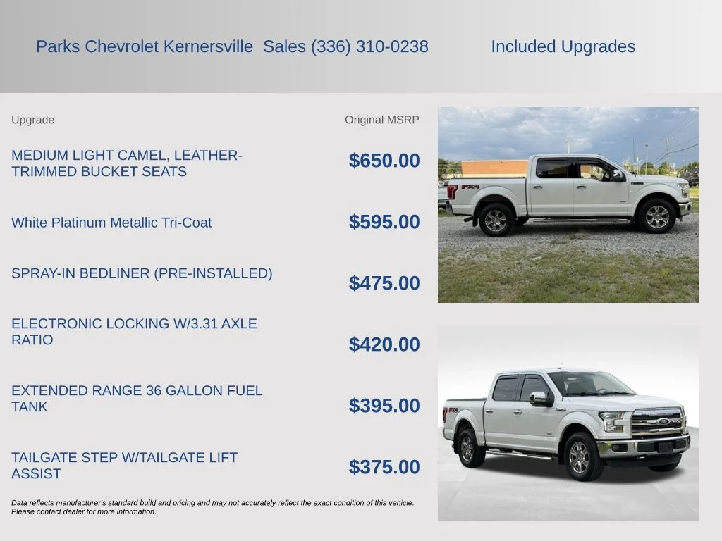 Used 2015 White Ford Lariat image 5