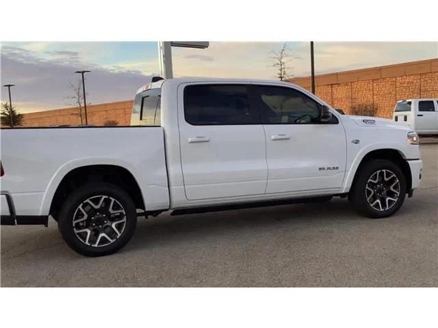 New 2026 Bright White Clear-Coat  Paint Ram LARAMIE CREW CAB 4X4 5