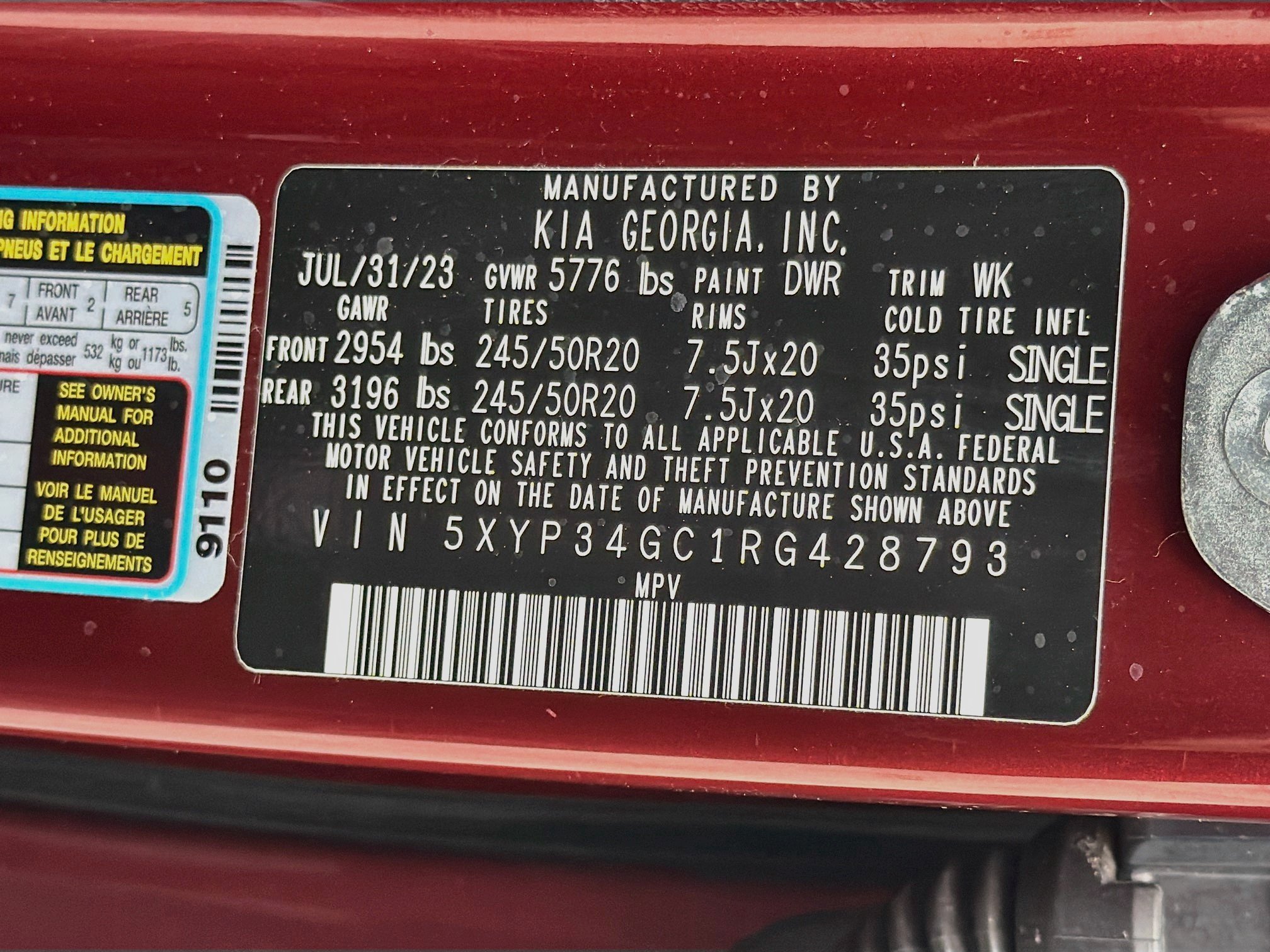 Used 2024 Dawning Red Kia EX image 47