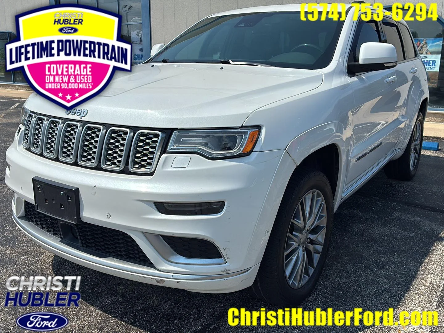 Used 2017 Bright White Clearcoat Jeep Summit image 1