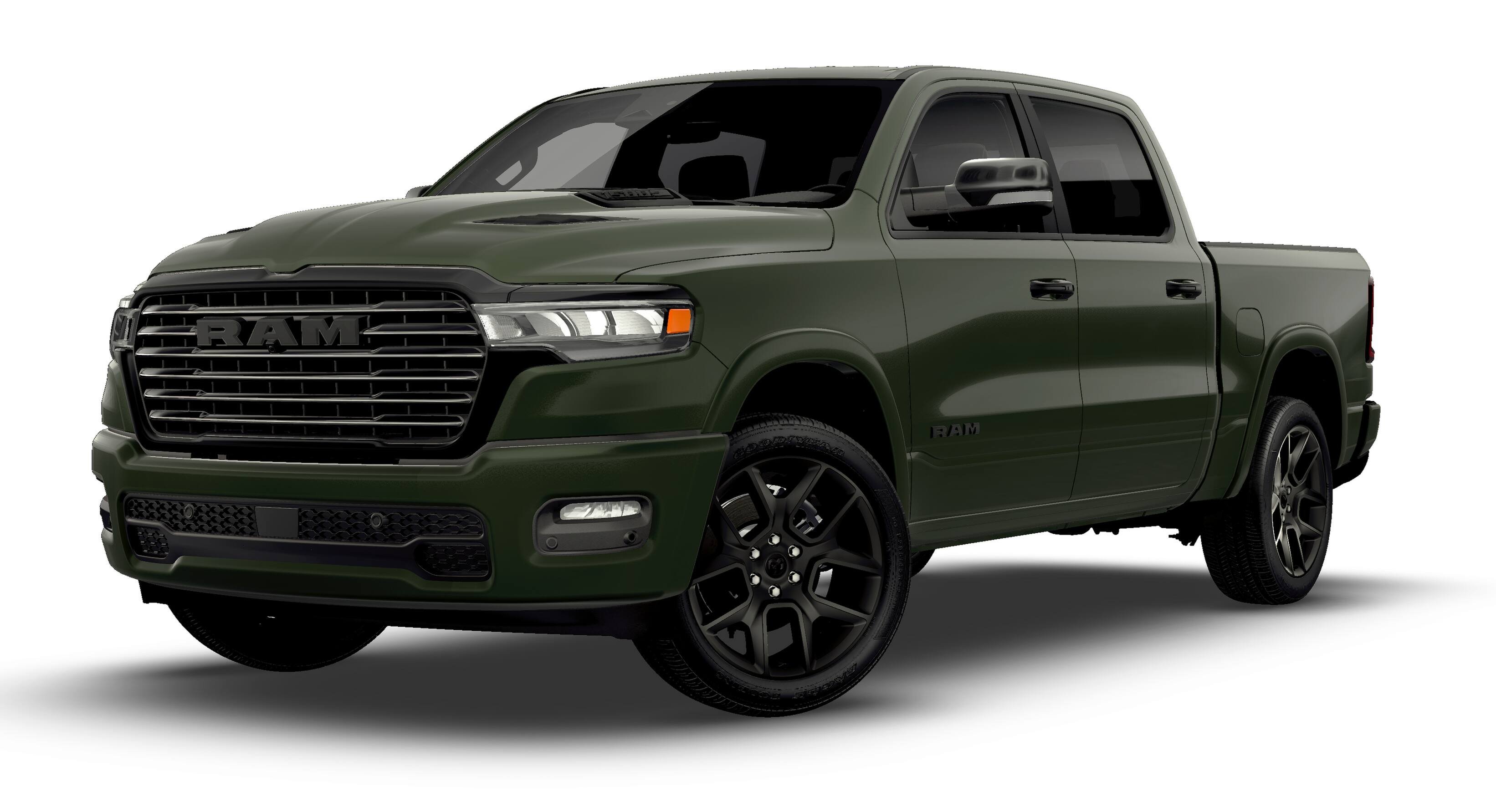New 2026 Serrano-Green Metallic Exterior Paint RAM Laramie image 13