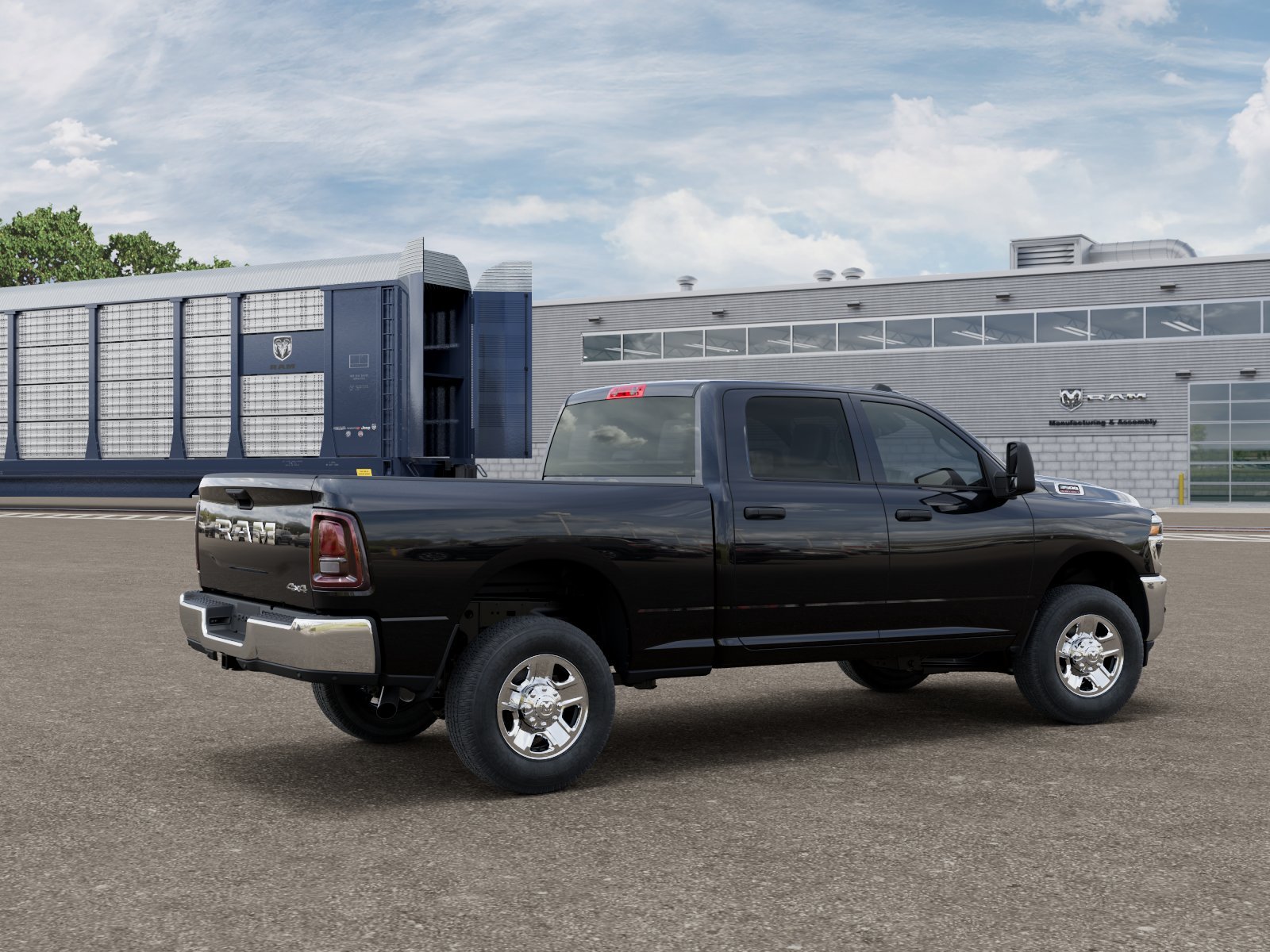 New 2026 Diamond Black Crystal Pearl-Coat Exterior Paint RAM Tradesman image 2