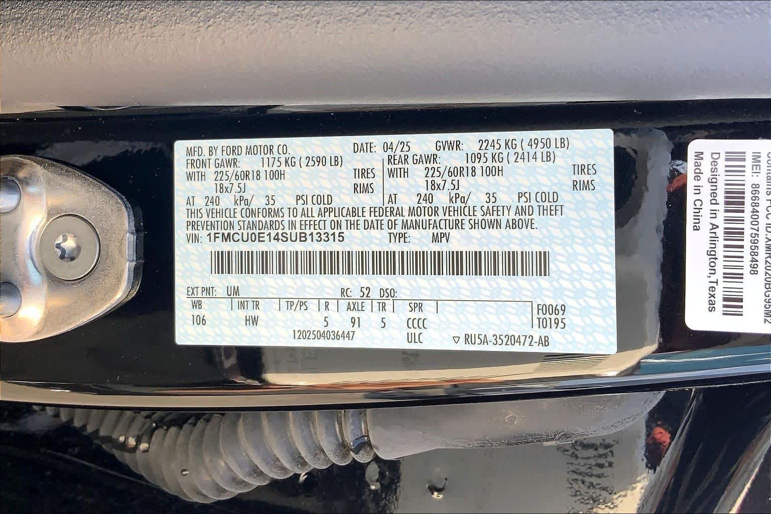 Used 2025 Agate Black Ford PHEV image 60