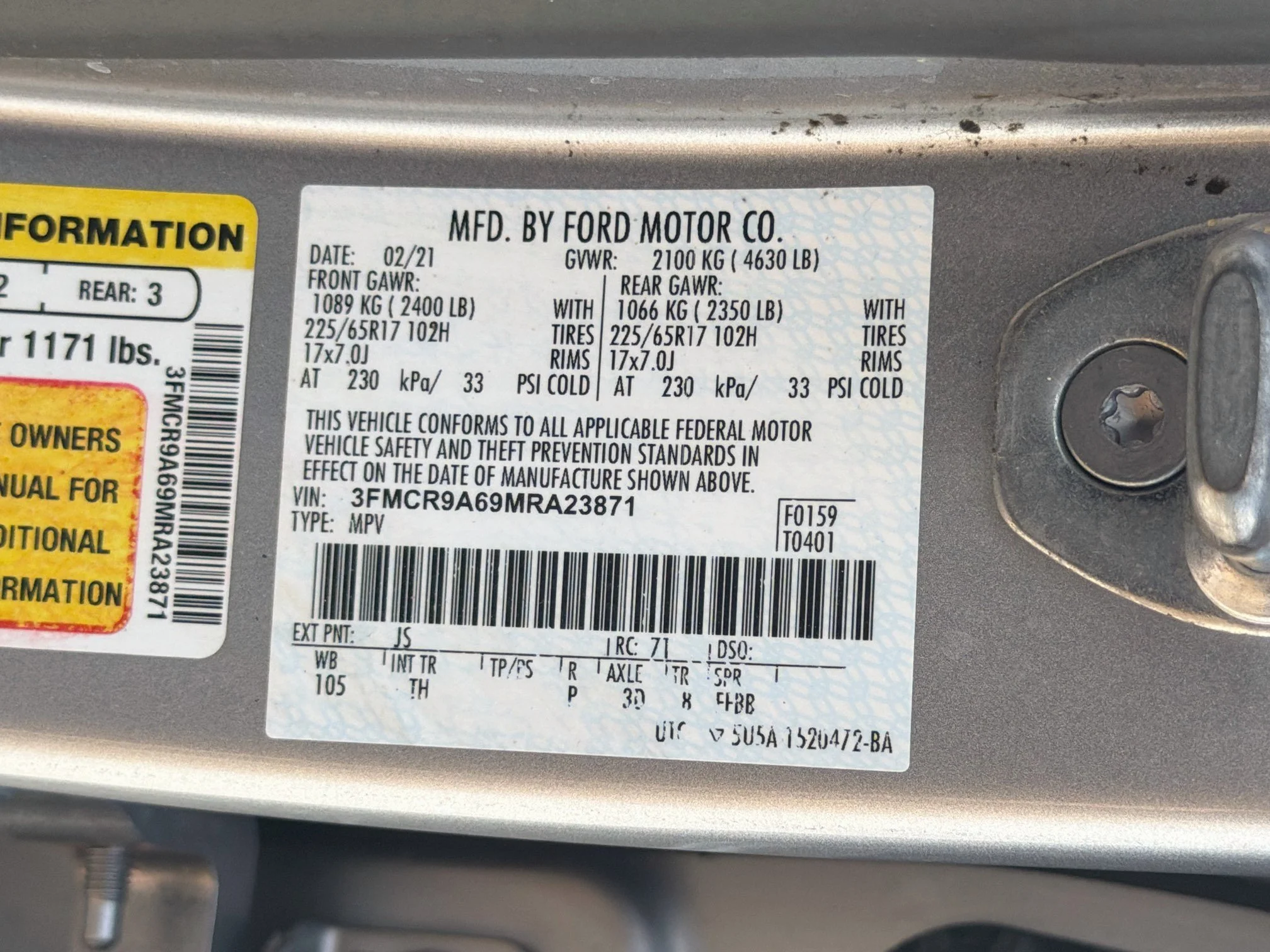 Used 2021 Silver Metallic Ford Base image 40