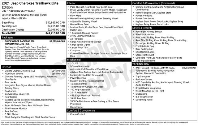 Used 2021 Granite Crystal Metallic Clearcoat Jeep Trailhawk image 36