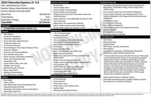 Used 2024 Black Chevrolet LS image 32