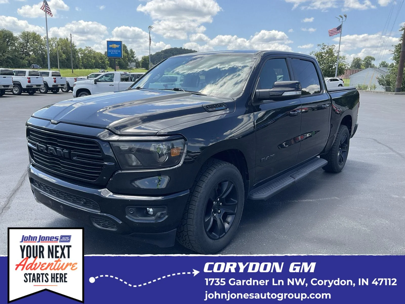 Used 2021 Diamond Black Crystal Pearlcoat Ram Big Horn image 1