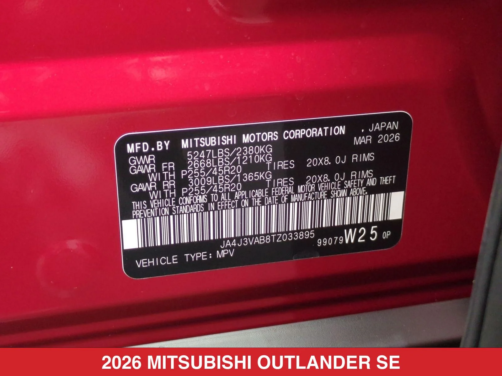 New 2026 Red Mitsubishi SE image 26