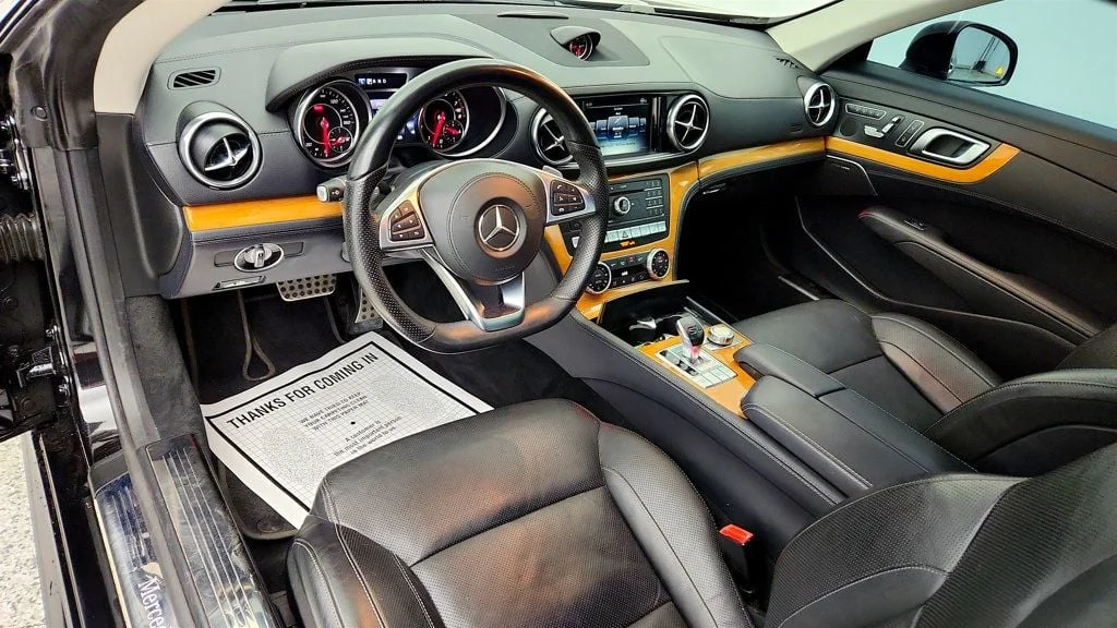 Used 2017 Black Mercedes-Benz SL 550 Roadster w/ Driver Assistance Pkg & MAGIC SKY CONTROL image 12