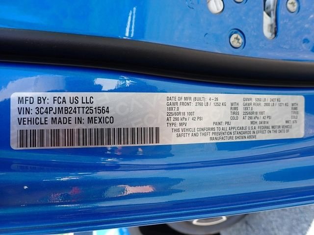 New 2026 Hydro Blue Pearl-Coat Exterior Paint Jeep Laredo image 16
