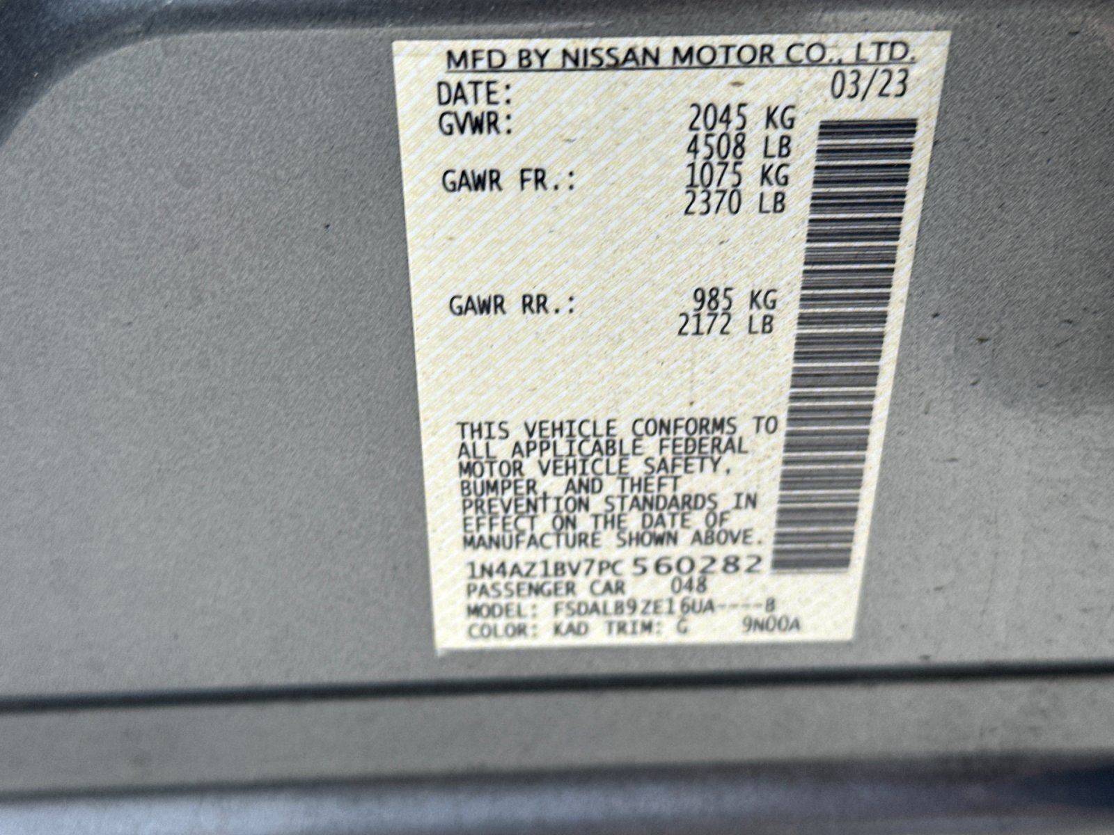 Used 2023 Gun Metallic Nissan S image 26