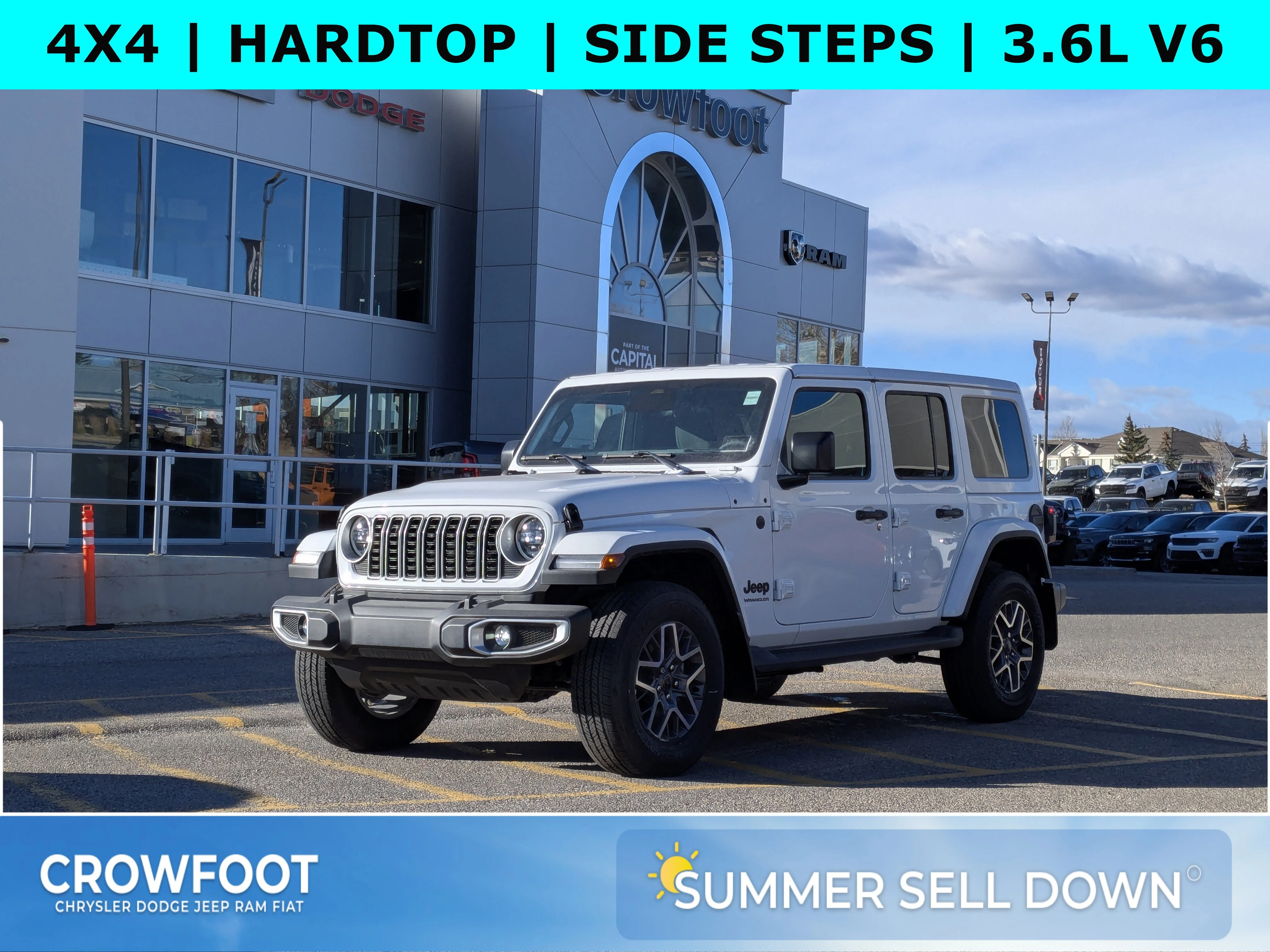 New 2026 White Jeep Sahara - 12.3 inch display - Blind Spot Mon - Body Color 3 Piece HT - & Tons More! image 1