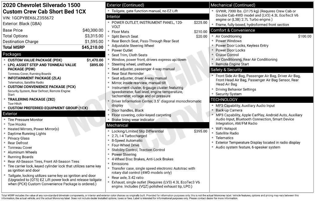 Used 2020 Black Chevrolet Custom image 6