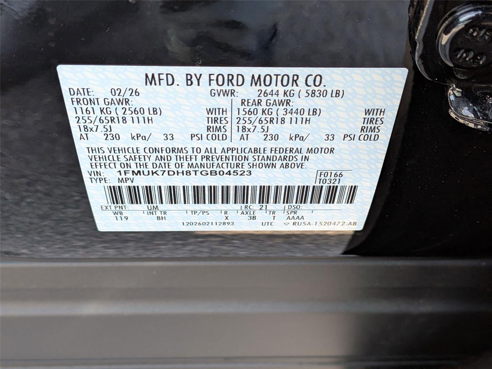 New 2026 Agate Black Metallic Ford Active image 34