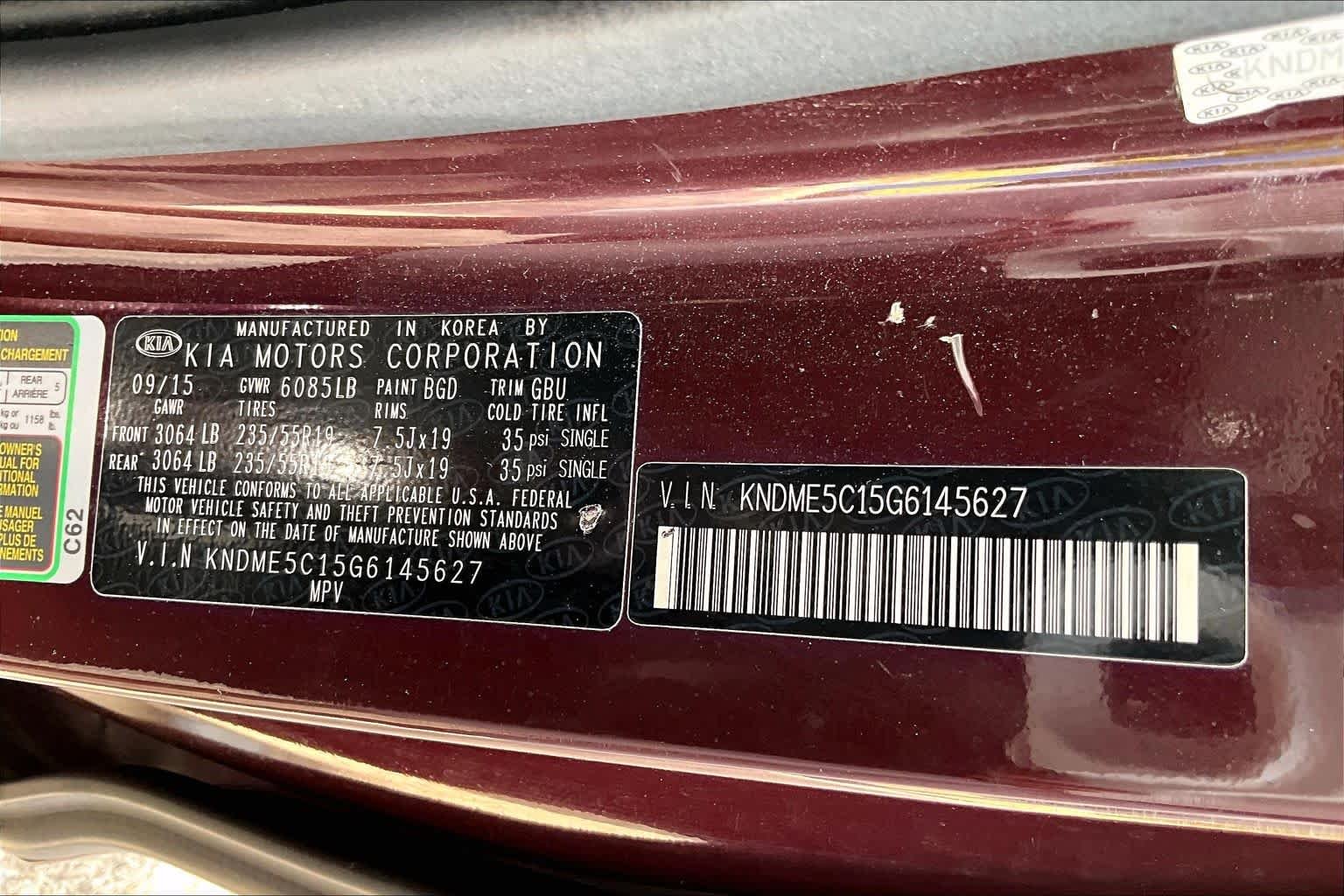 Used 2016 Venetian Red Pearl Metallic Kia SX-L image 35