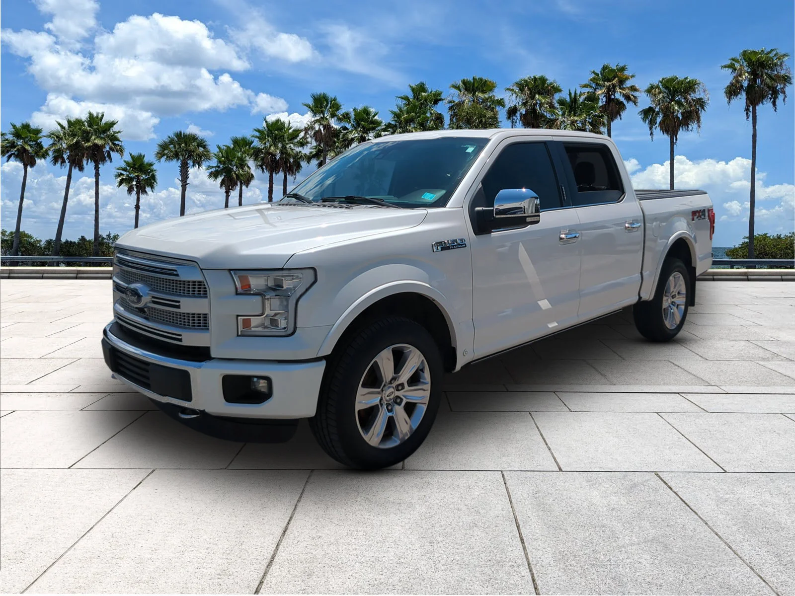 Used 2015 White Platinum Metallic Tri-Coat Ford Platinum image 3