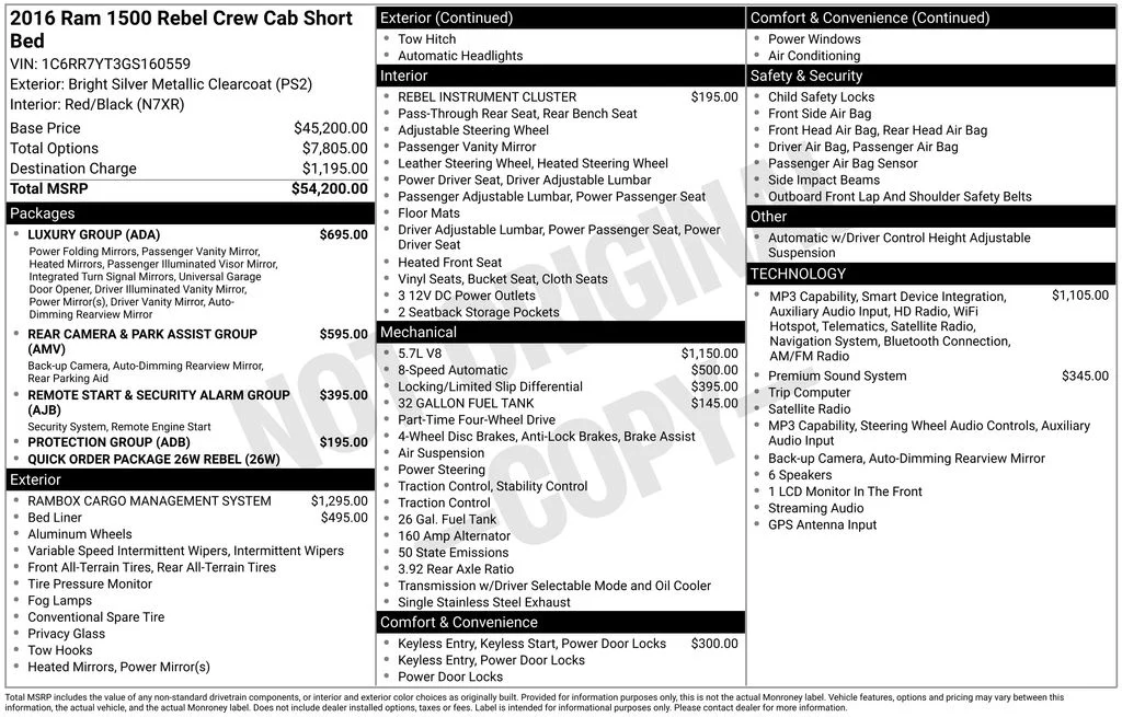 Used 2016 Silver Ram Rebel image 7