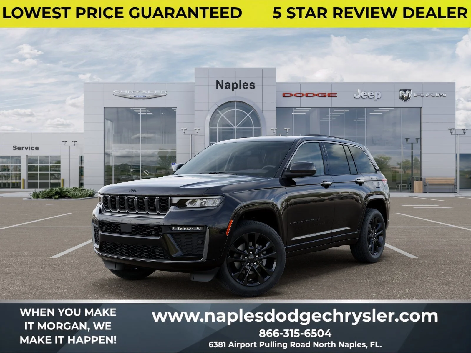 New 2026 Diamond Black Crystal Pearl-Coat Exterior Paint Jeep Limited Reserve image 1