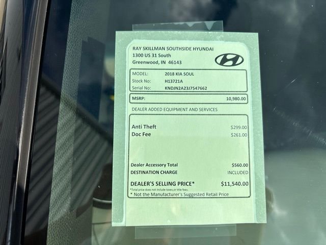 Used 2018 Bright Silver Kia Base image 2