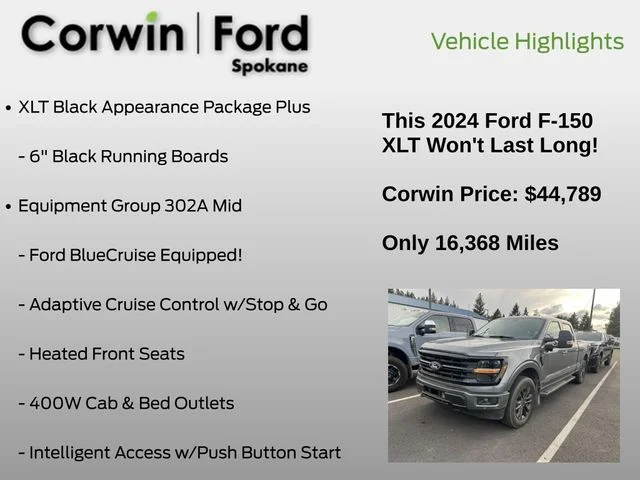 Used 2024 Carbonized Gray Metallic Ford XLT image 12