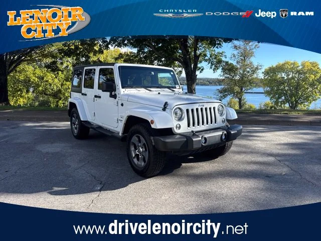 Used 2018 White Jeep Unlimited Sahara image 1