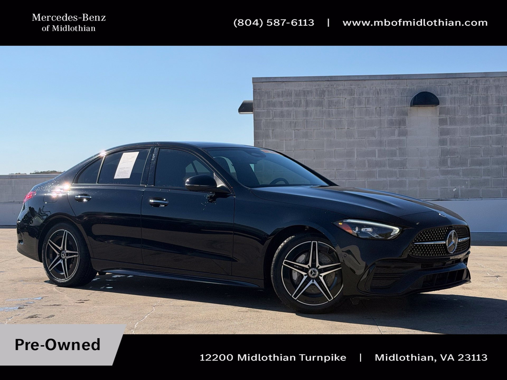 Certified Used 2023 Black Mercedes-Benz C 300 image 1