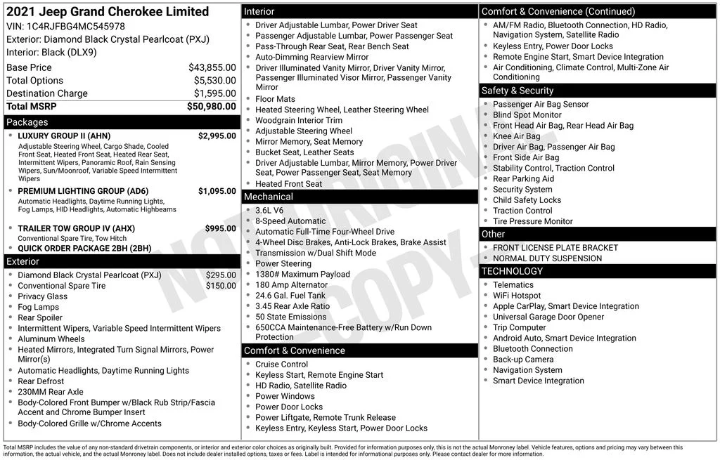 Used 2021 Black Jeep Limited image 6