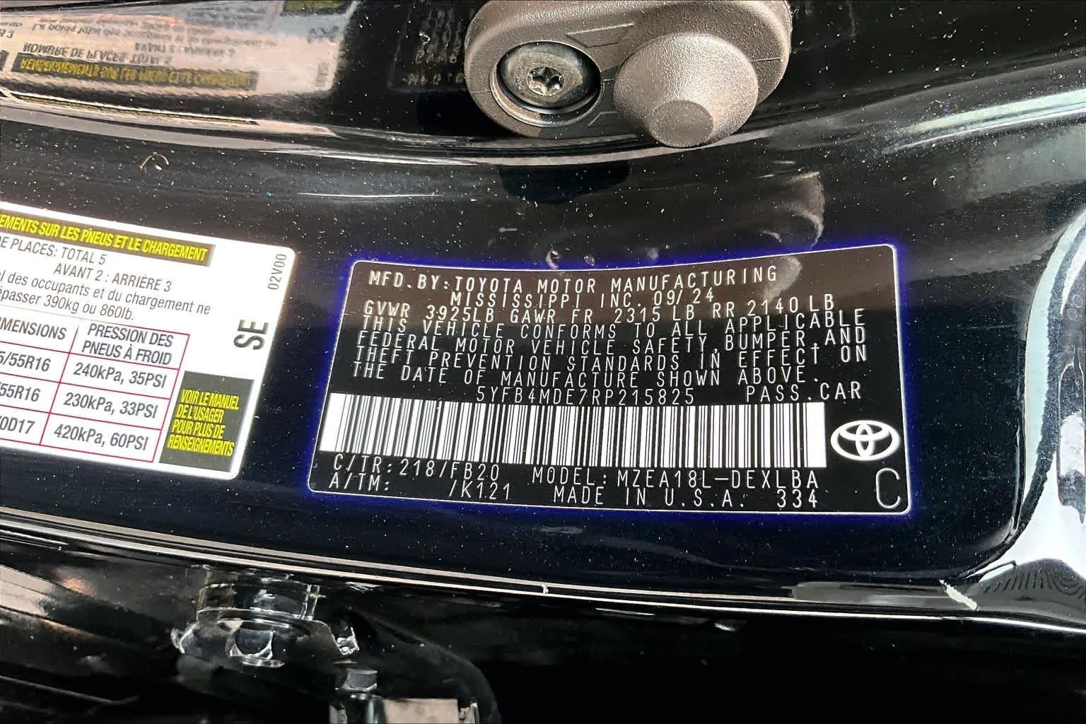 Used 2024 Midnight Black Metallic Toyota LE image 36