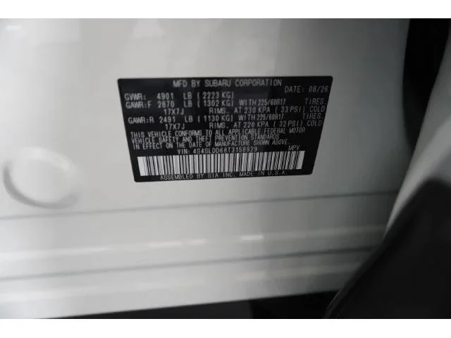 New 2026 CRYSTAL WHITE PEARL Subaru Premium image 12