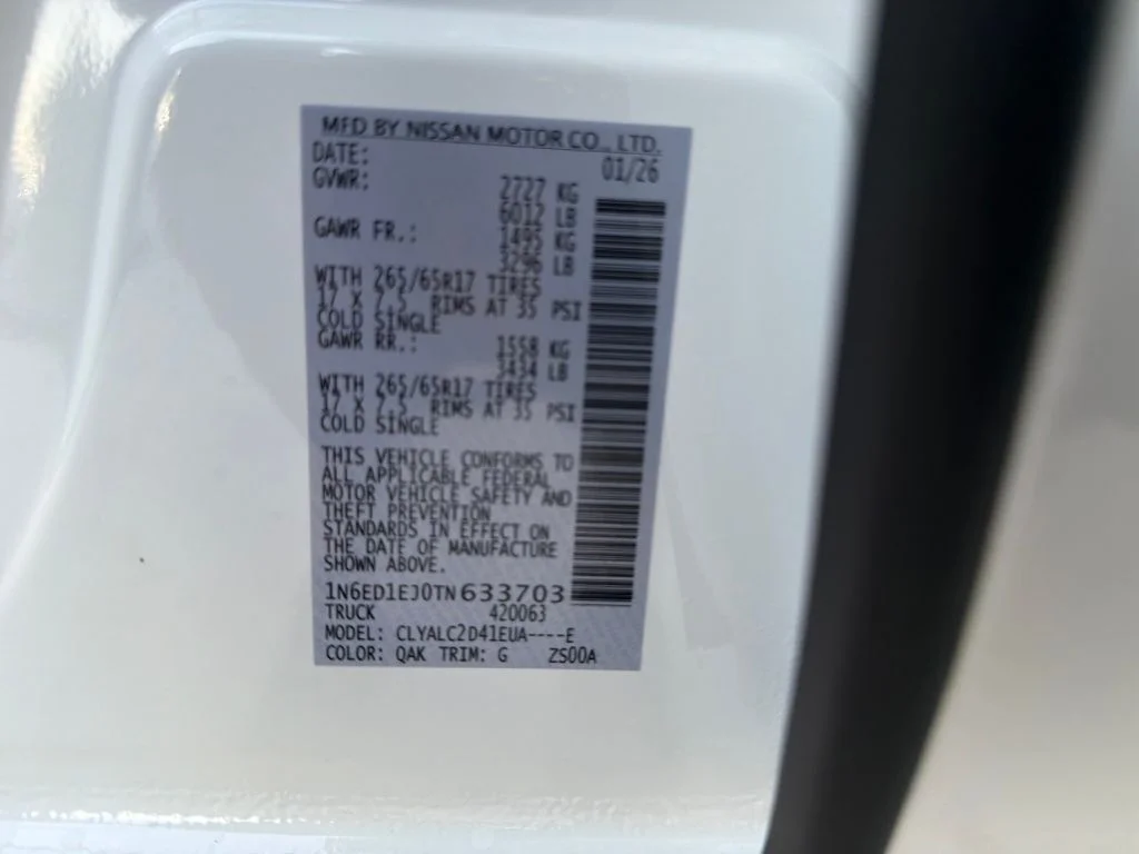 New 2026 White Nissan SV image 30