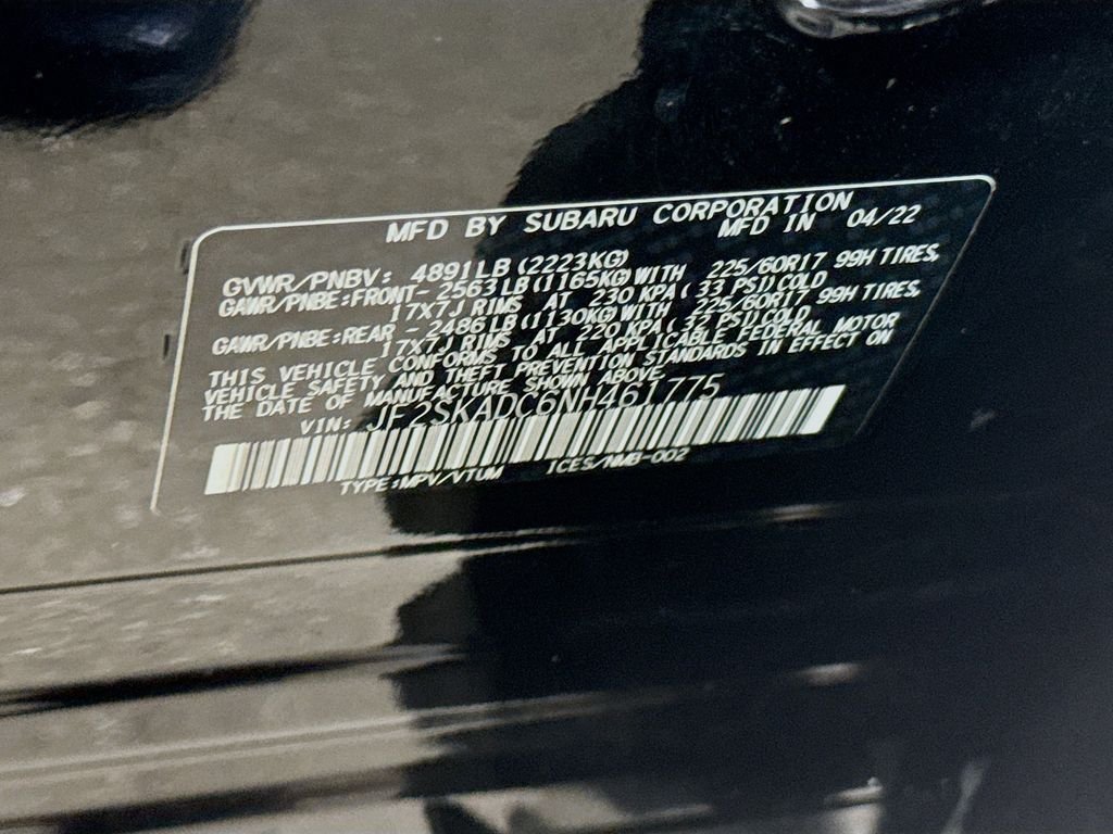 Used 2022 Crystal Black Silica Subaru Premium image 29