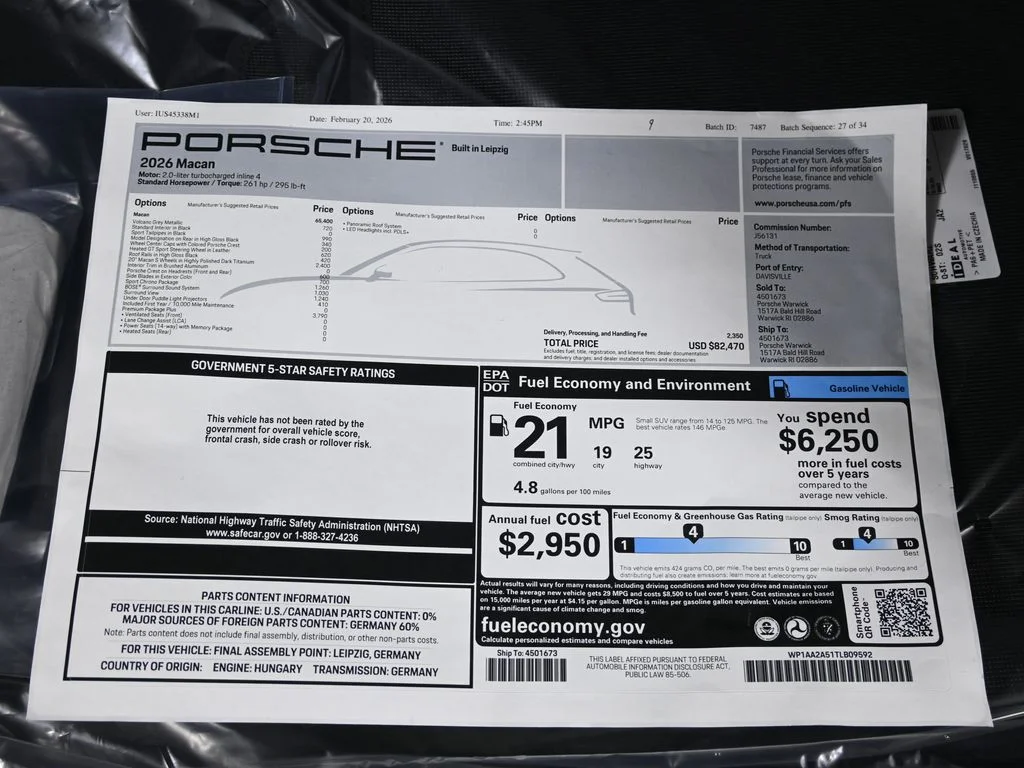 New 2026 Grey Porsche  image 45