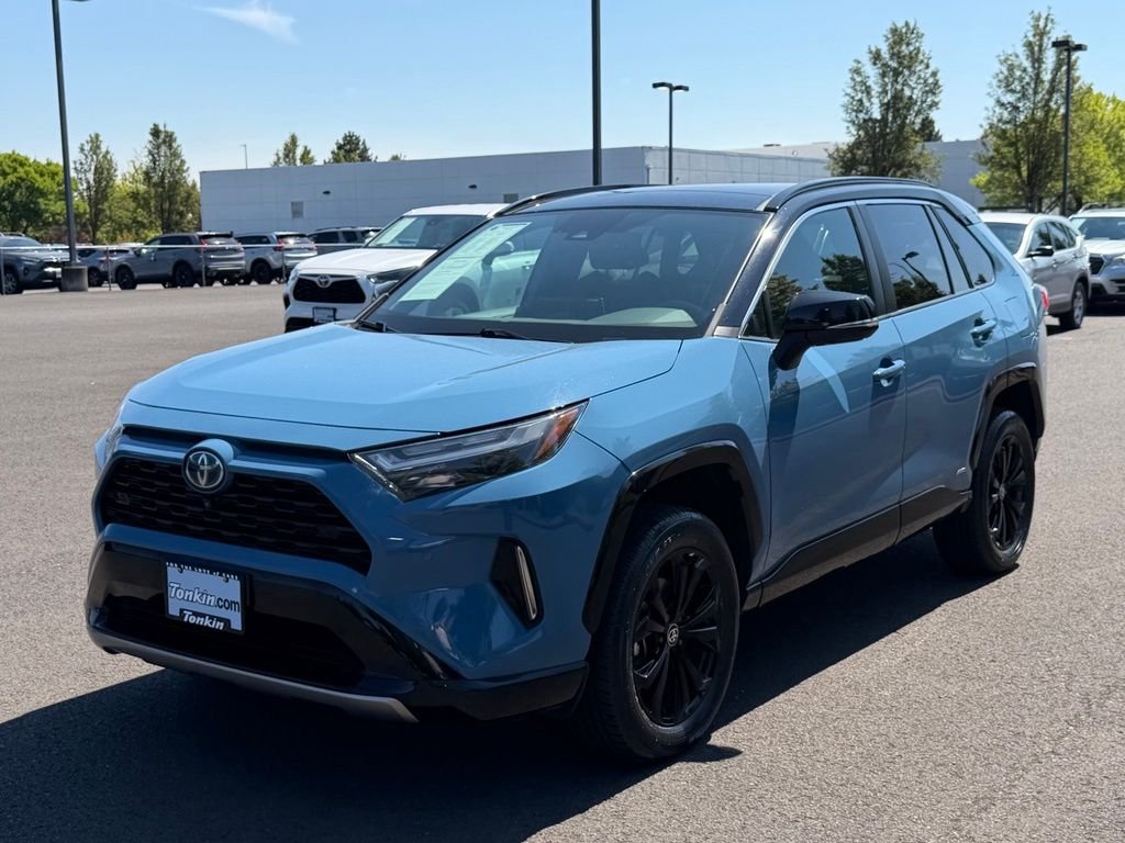 Used 2022 Cavalry Blue/Midnight Black Metallic Toyota XSE image 3