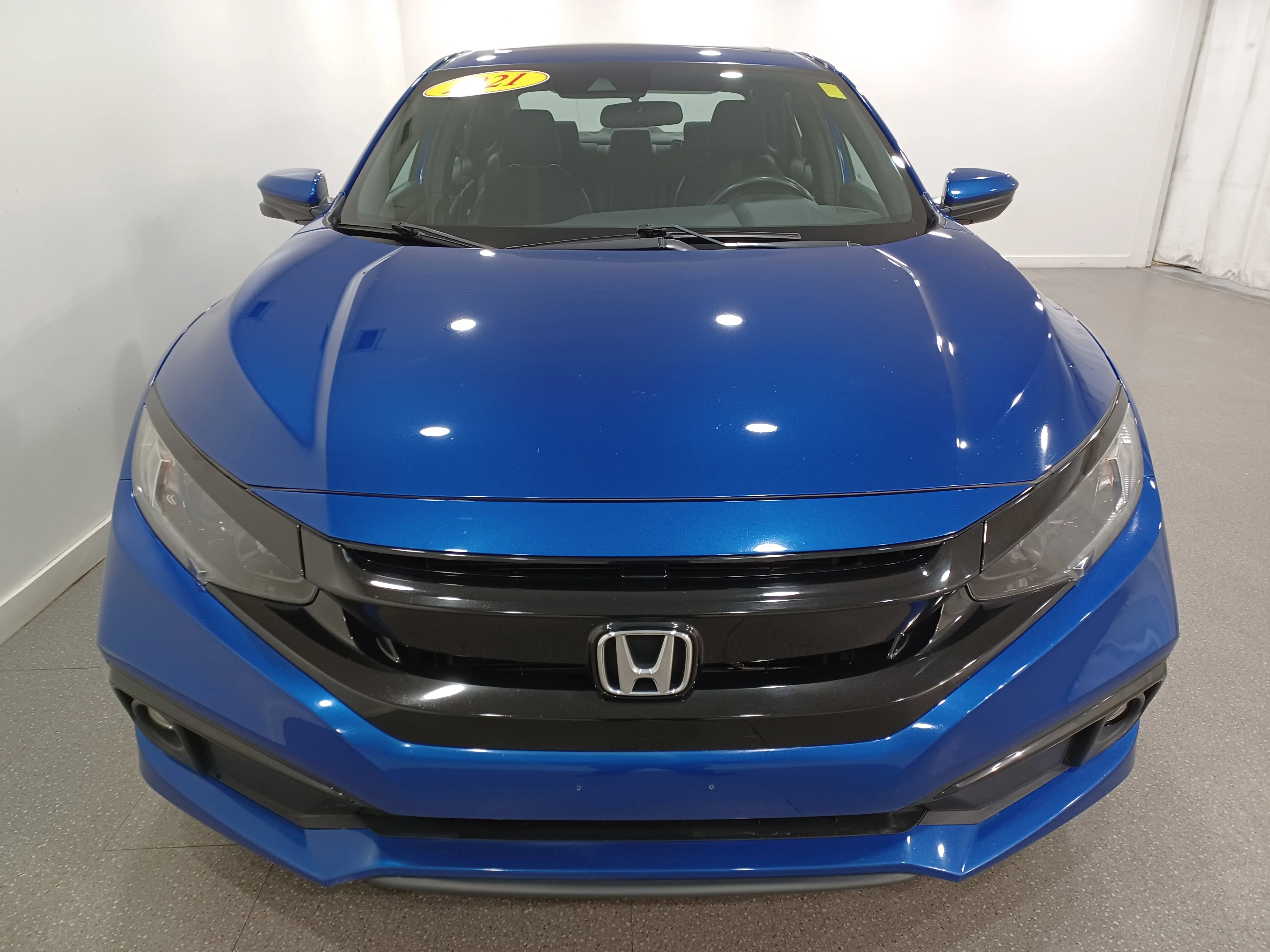 Certified Used 2021 Aegean Blue Metallic Honda Sport*Adaptive Cruise | Remote Start | Htd Seats | Sunroof | Park Assist | Apple CarPlay image 3
