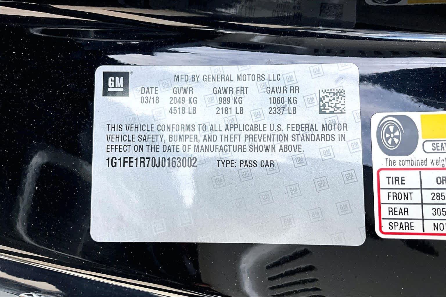 Used 2018 Mosaic Black Metallic Chevrolet 1SS image 36